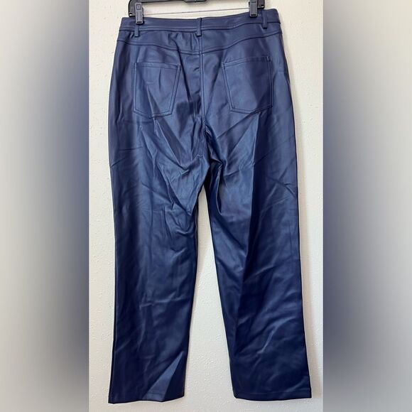 New Halogen® 5-Pocket Faux Leather Pants in Classic Blue Size 10 - Picture 3 of 11